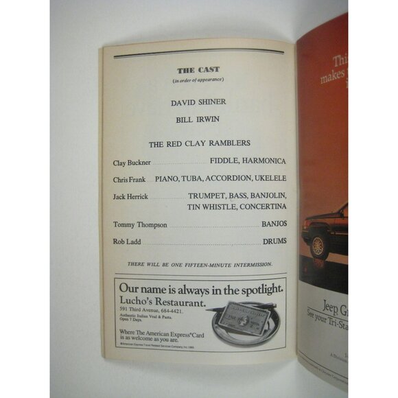 Fool Moon Playbill Richard Rodgers Theatre David Shiner Bill Irwin 1993 Ramblers - Picture 5 of 7